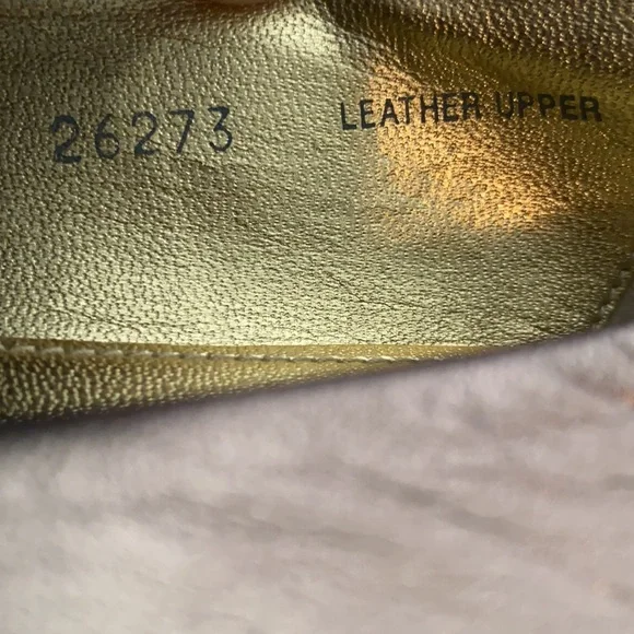 J Crew Metallic Leather Ballet Flats with Bow Accent - Picture 14 of 16